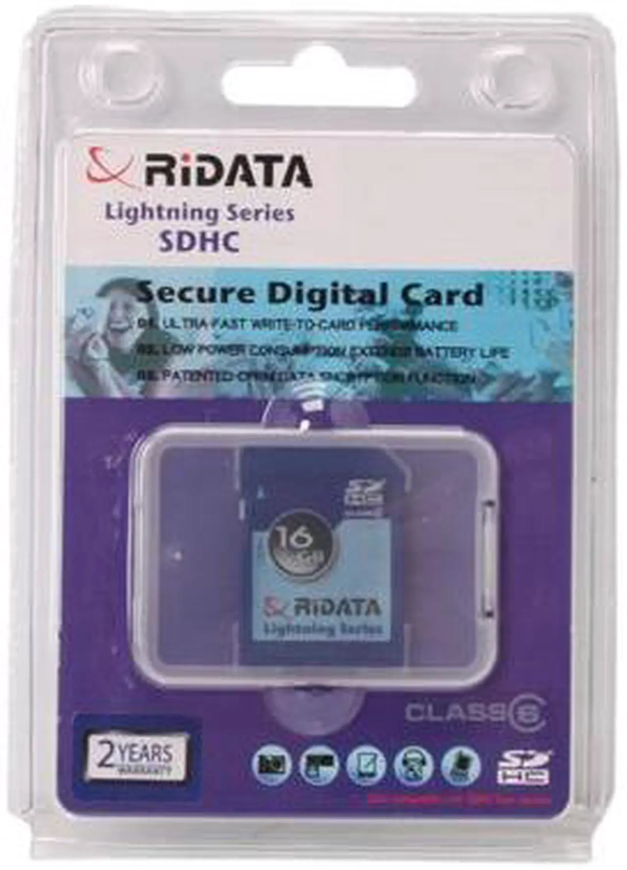 Main image of RiDATA Lightning Series 16GB Secure Digital High-Capacity (SDHC) Flash Card Model RDSDHC16G-LIG6