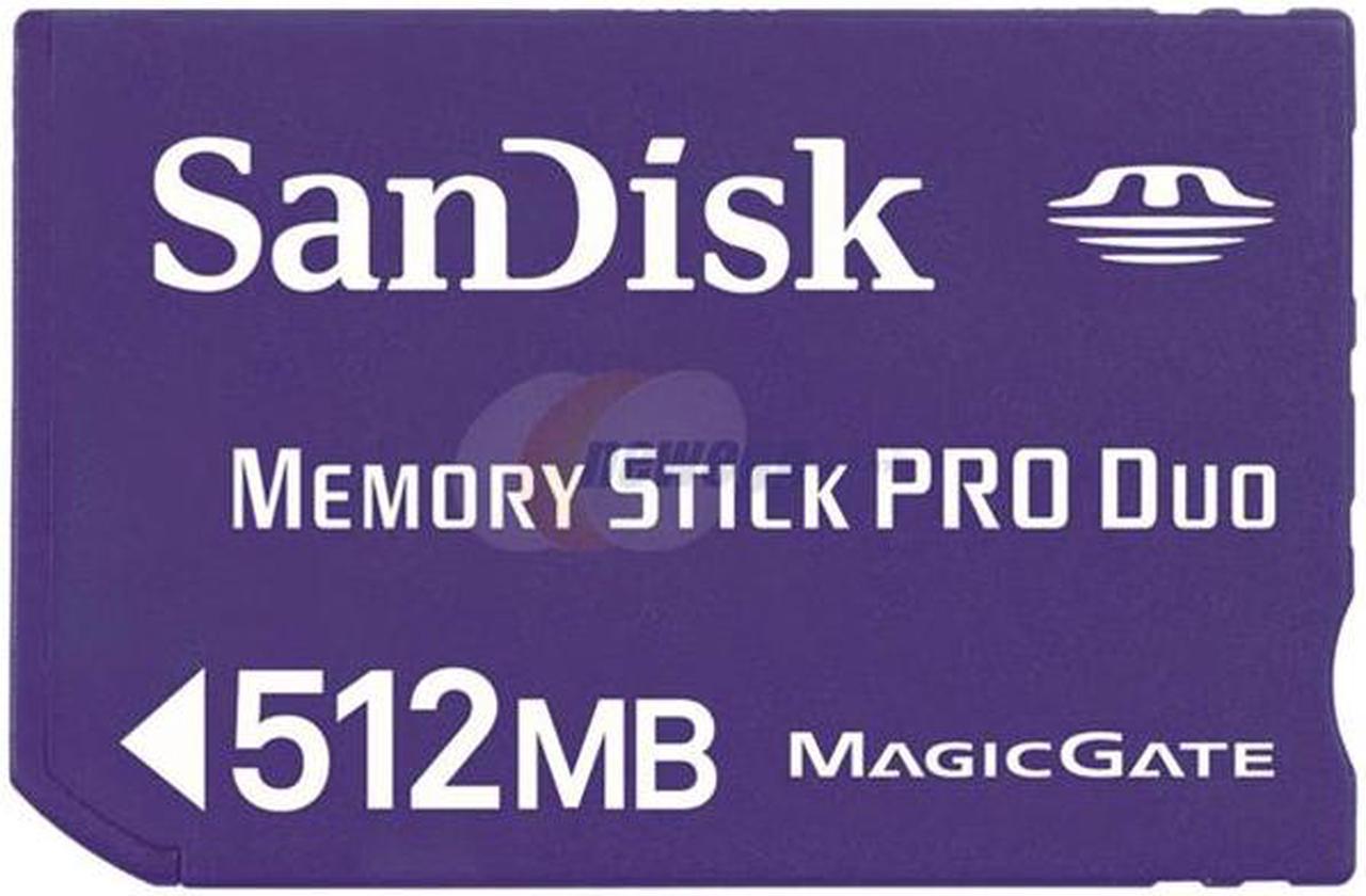 SanDisk 512MB Memory Stick Pro Duo (MS Pro Duo) Flash Media Model SDMSPD-512-A10