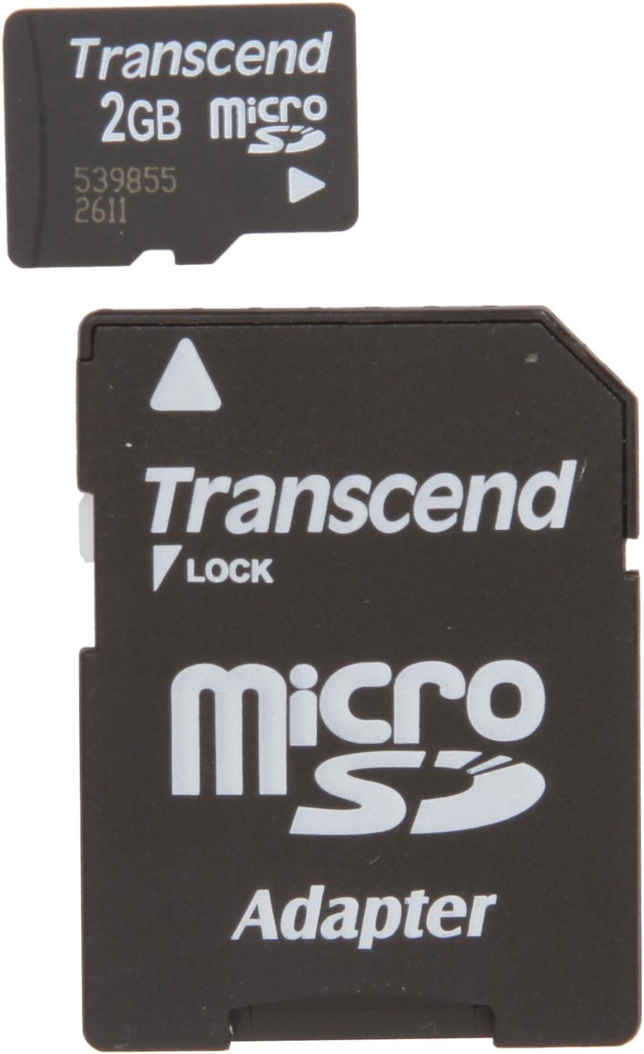 Transcend 2GB MicroSD Flash Card Model TS2GUSD