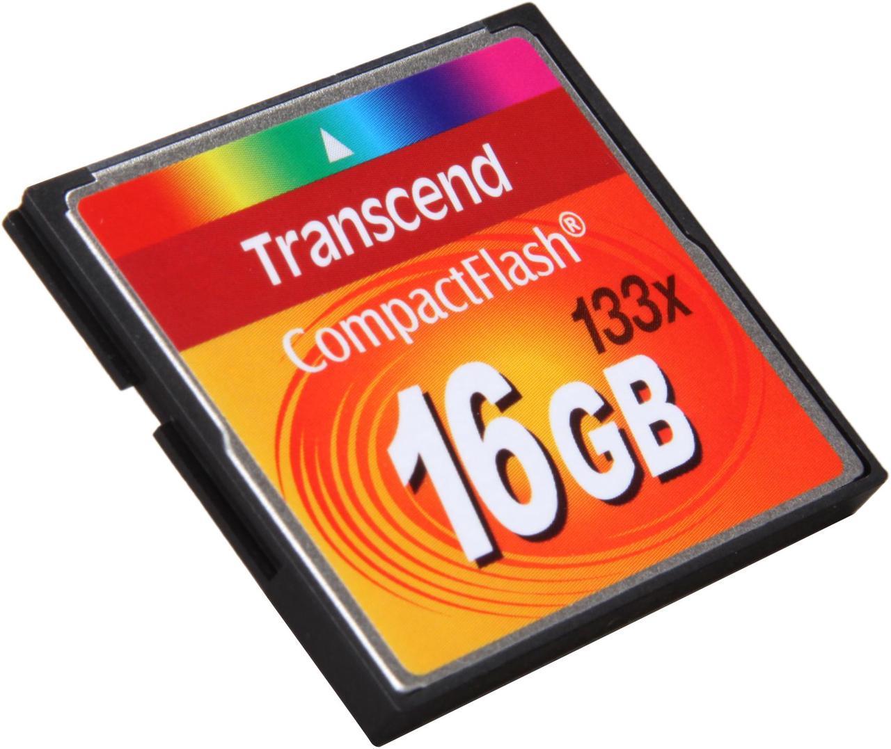 Transcend 16GB Compact Flash (CF) Flash Card Model TS16GCF133