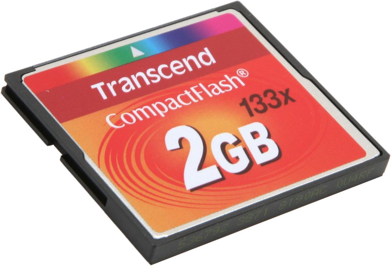 Transcend 2GB Compact Flash (CF) Flash Card Model TS2GCF133