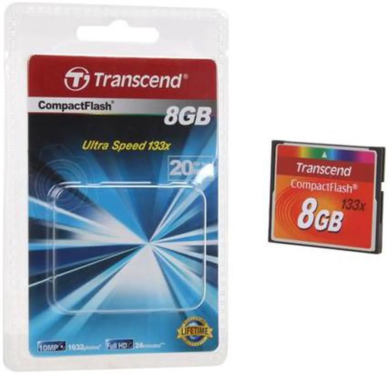 Alt view image 5 of 6 - Transcend 8GB Compact Flash (CF) Flash Card Model TS8GCF133