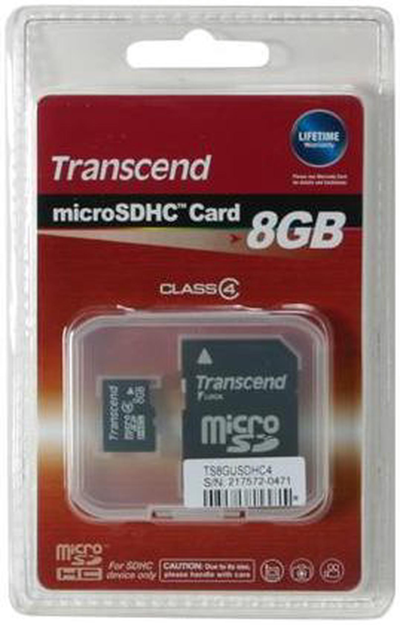 Alt view image 2 of 3 - Transcend 8GB microSDHC Flash Card Model TS8GUSDHC4