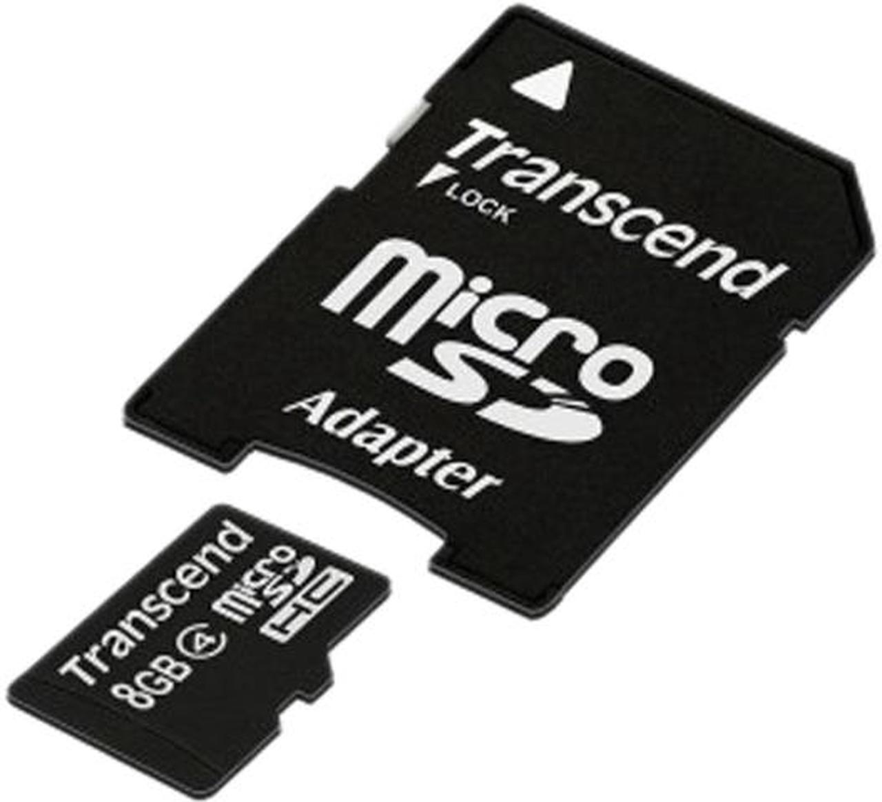 Alt view image 3 of 3 - Transcend 8GB microSDHC Flash Card Model TS8GUSDHC4