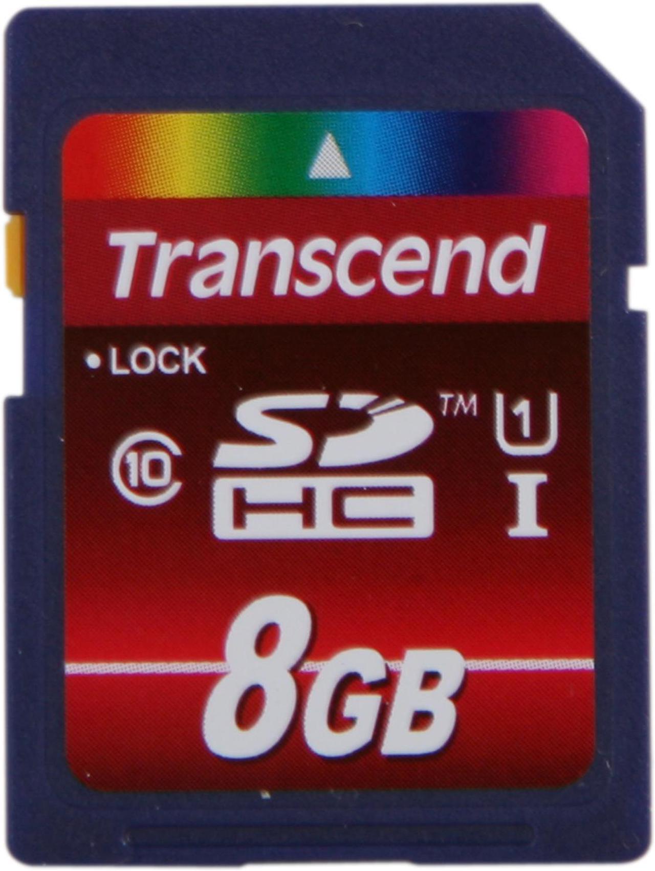 Transcend 8GB Secure Digital High-Capacity (SDHC) UHS-I Card Model TS8GSDHC10U1