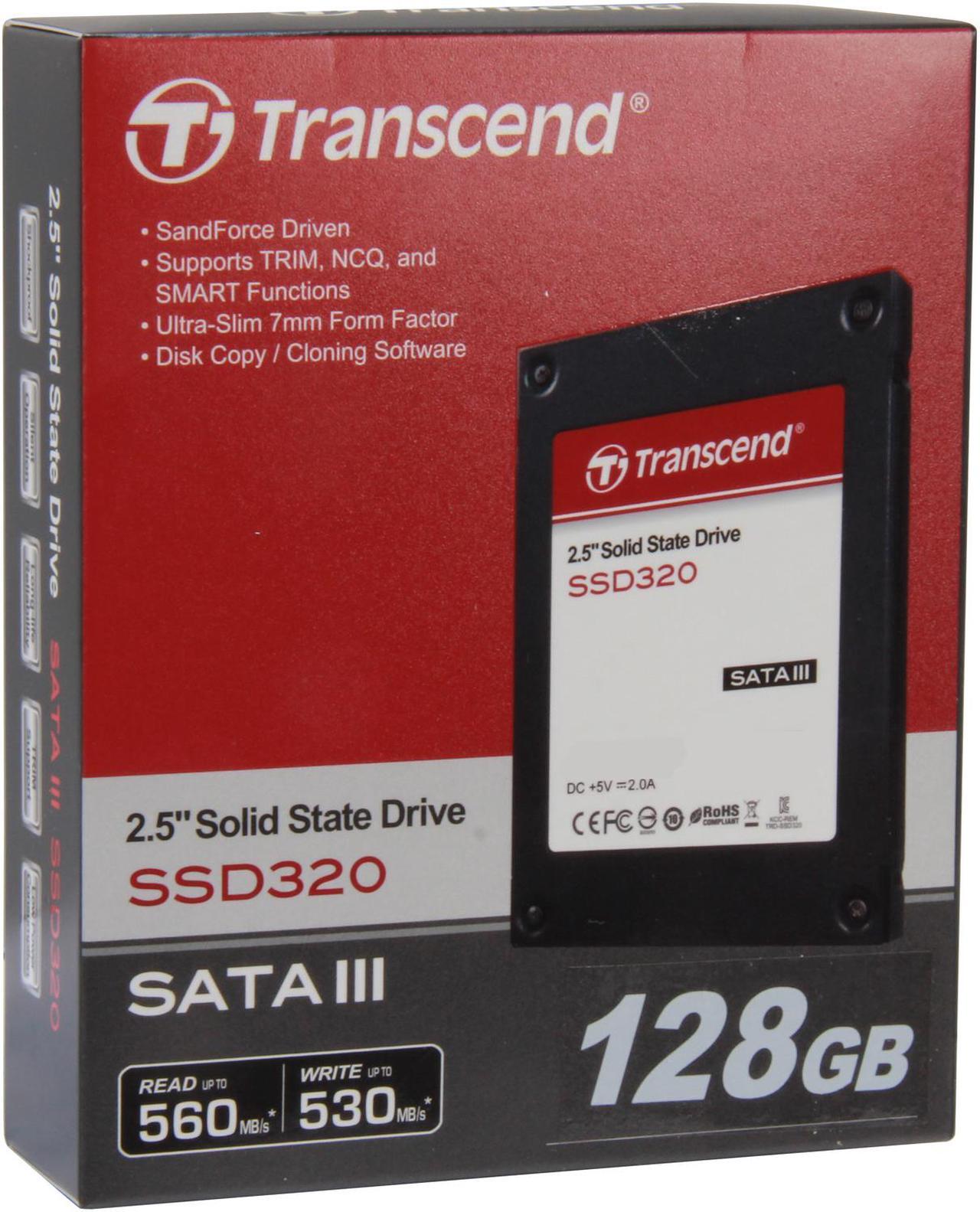 Main image of Transcend SSD 320 2.5" 128GB SATA III Internal Solid State Drive (SSD) with Desktop Upgrade Kit