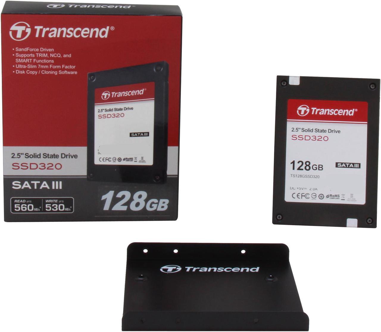 Alt view image 6 of 6 - Transcend SSD 320 2.5" 128GB SATA III Internal Solid State Drive (SSD) with Desktop Upgrade Kit