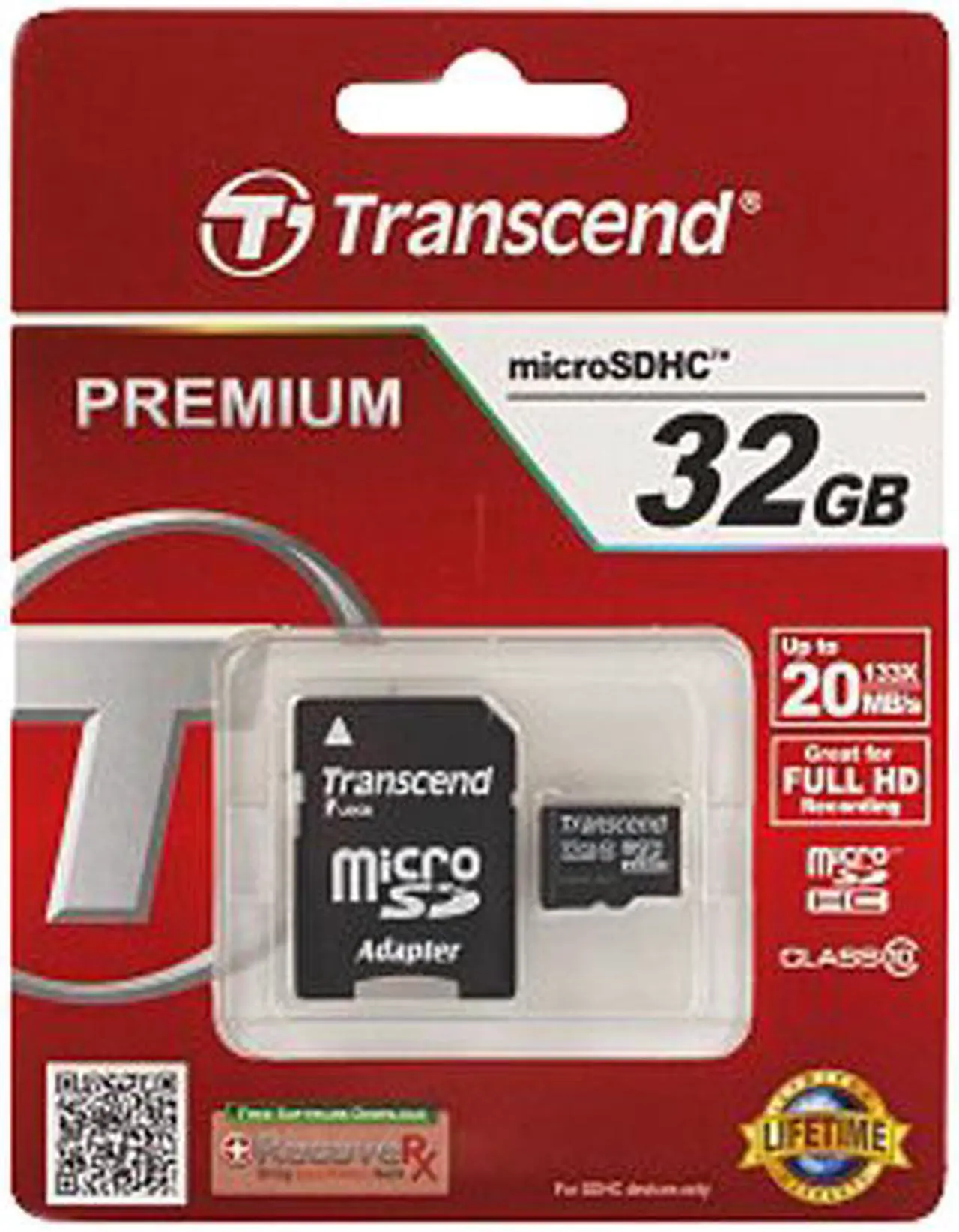 Alt view image 6 of 6 - Transcend 32GB microSDHC Flash Card with Adapter Model TS32GUSDU1
