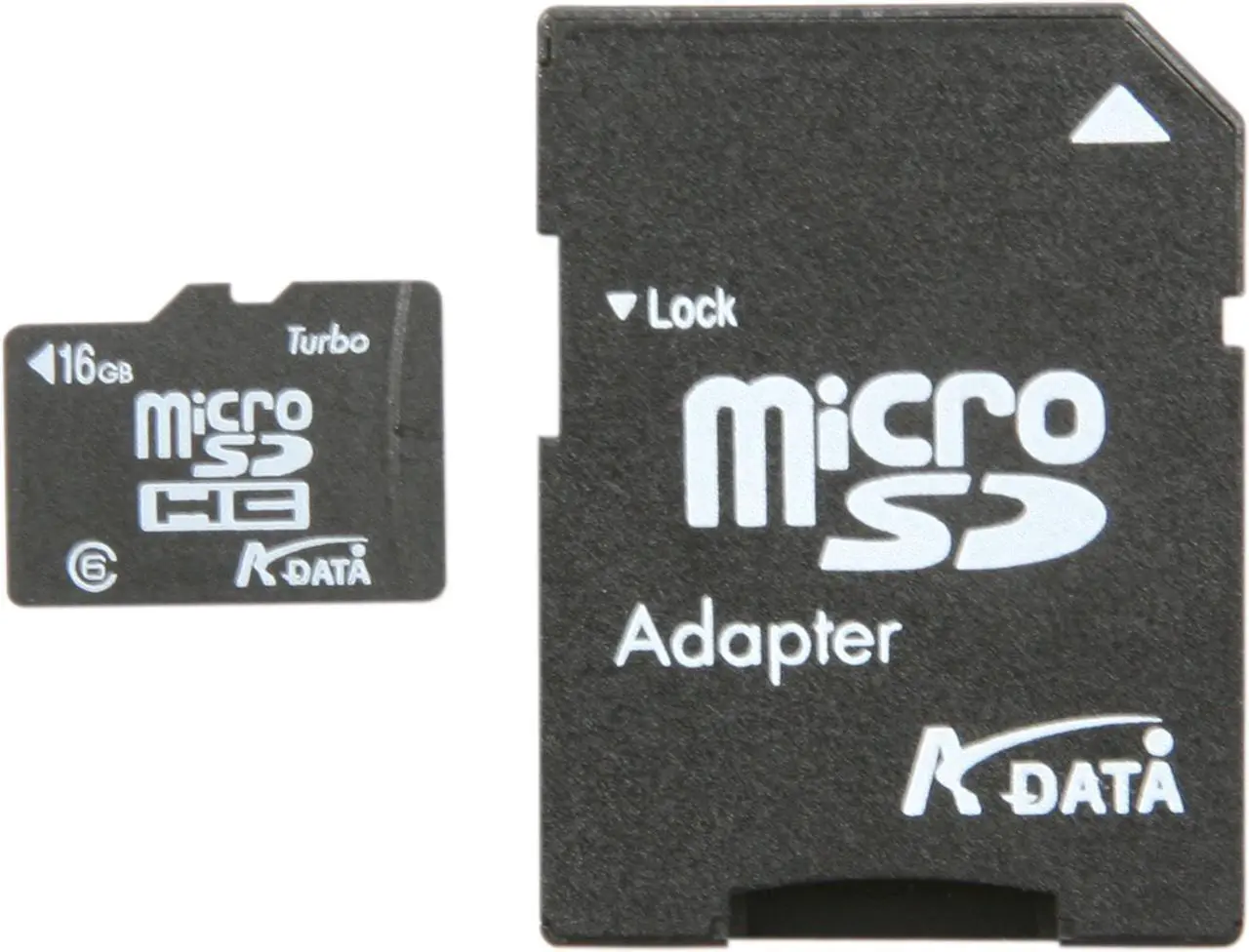 Main image of ADATA 16GB Class 6 Micro SDHC Flash Card with SD adaptor Model AUSDH16GCL6-RA1