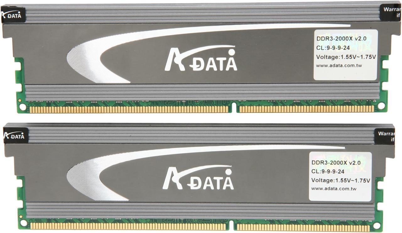 ADATA 4GB (2 x 2GB) DDR3 2000 (PC3 16000) Desktop Memory Model AX3U2000XB2G9-EF