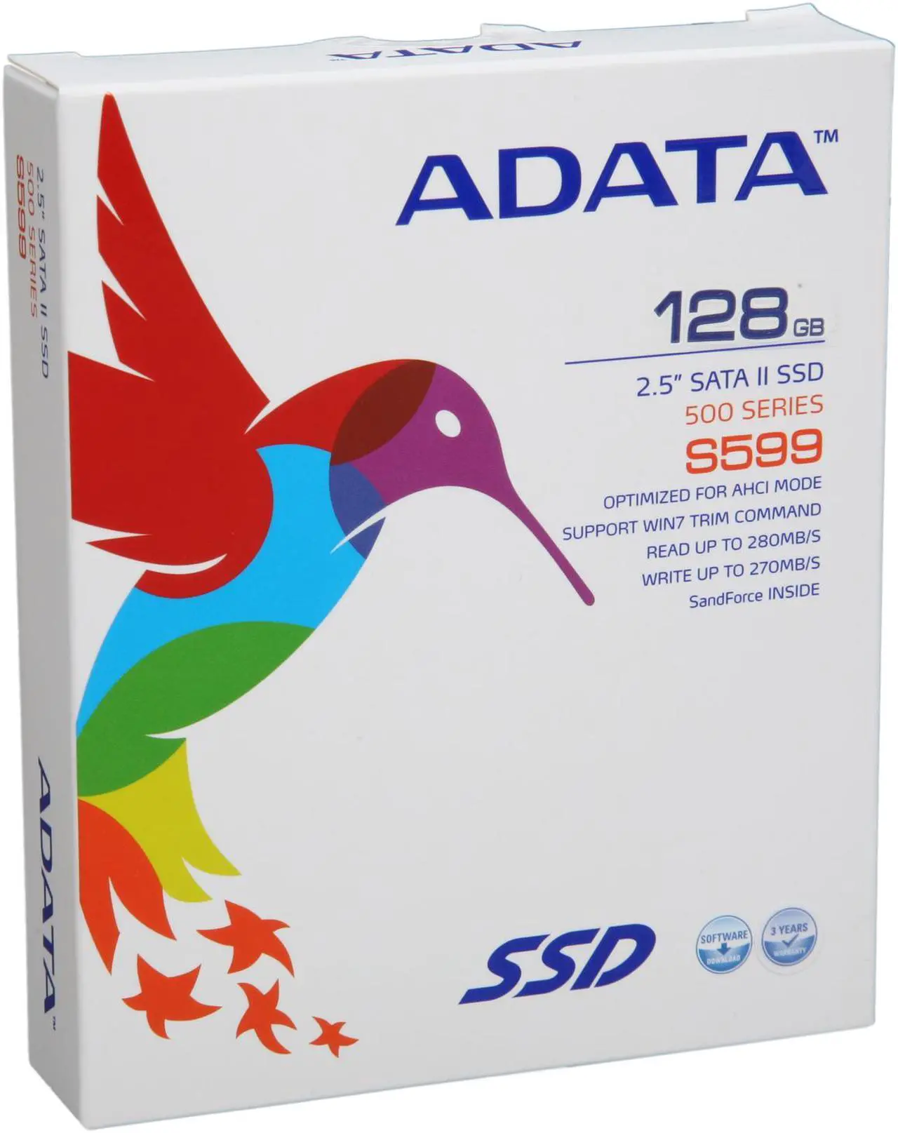 Main image of ADATA S599 AS599S-128GM-C 2.5" 128GB SATA II Internal Solid State Drive (SSD)
