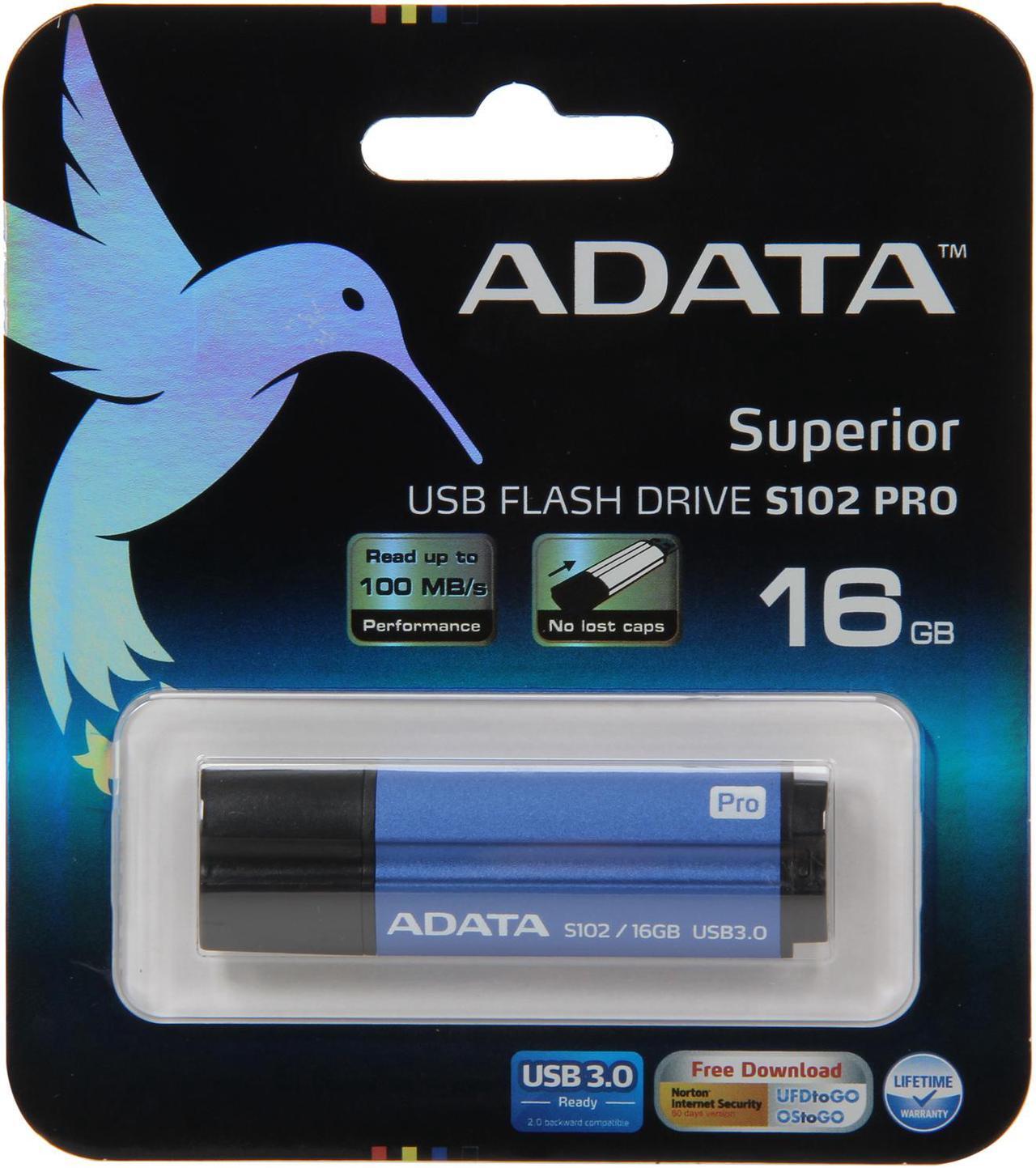 Alt view image 5 of 5 - ADATA 16GB S102 Pro Advanced USB 3.0 Flash Drive, Speed Up to 100MB/s (AS102P-16G-RBL)