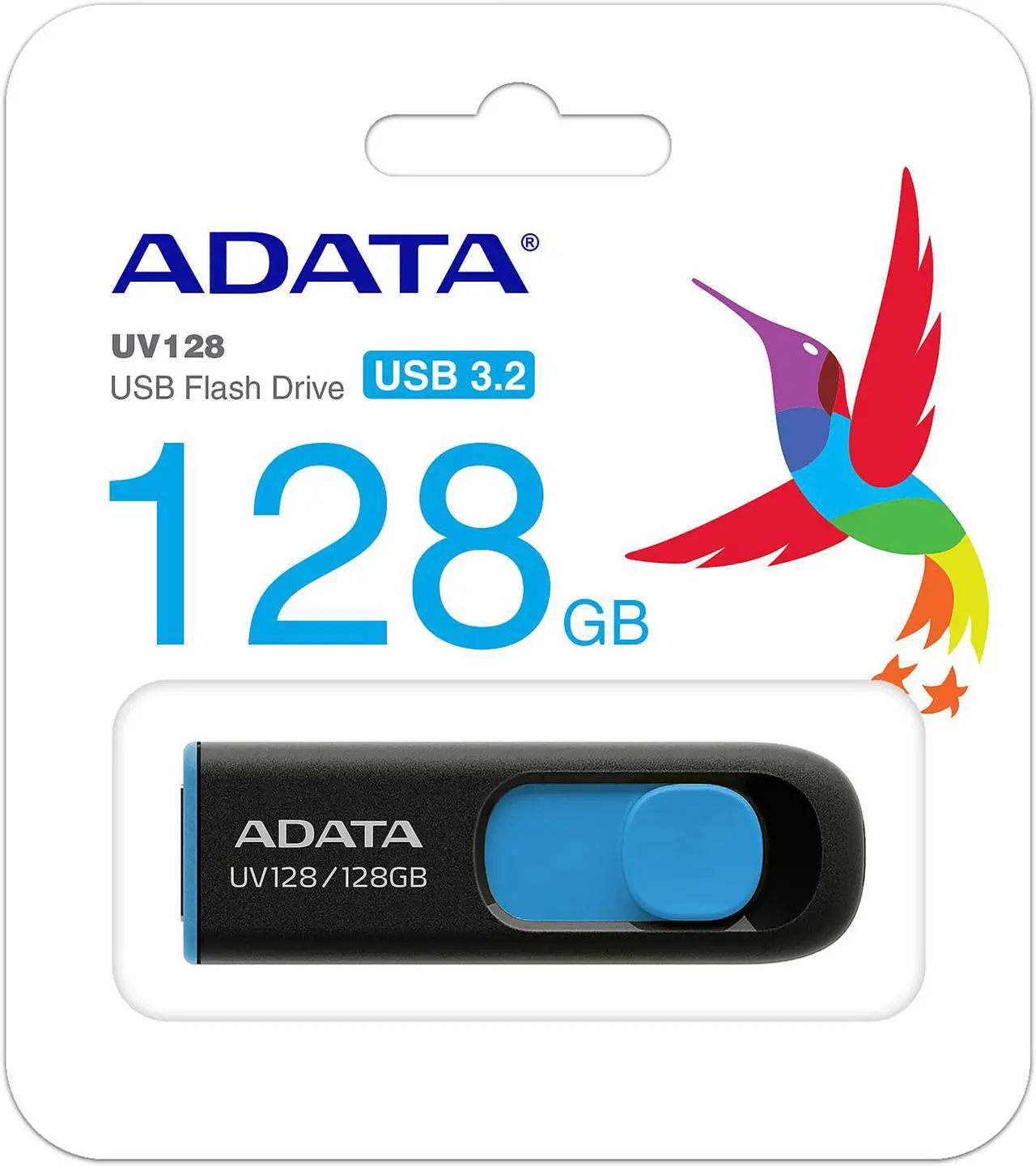 Alt view image 4 of 4 - ADATA 128GB UV128 USB 3.2 Gen 1 Flash Drive (AUV128-128G-RBE)
