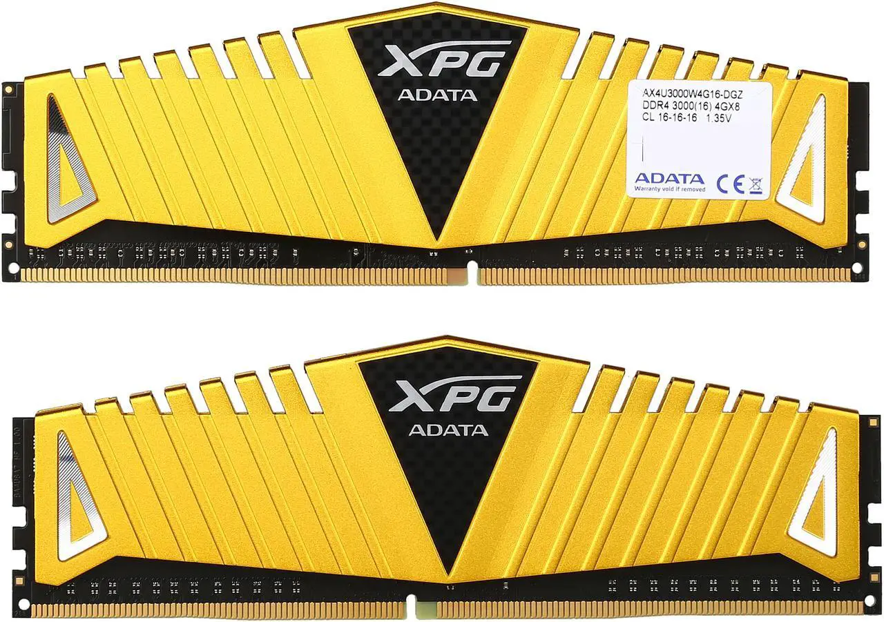 Alt view image 2 of 3 - XPG Z1 8GB (2 x 4GB) DDR4 3000 (PC4 24000) Desktop Memory - Gold Edition Model AX4U3000W4G16-DGZ