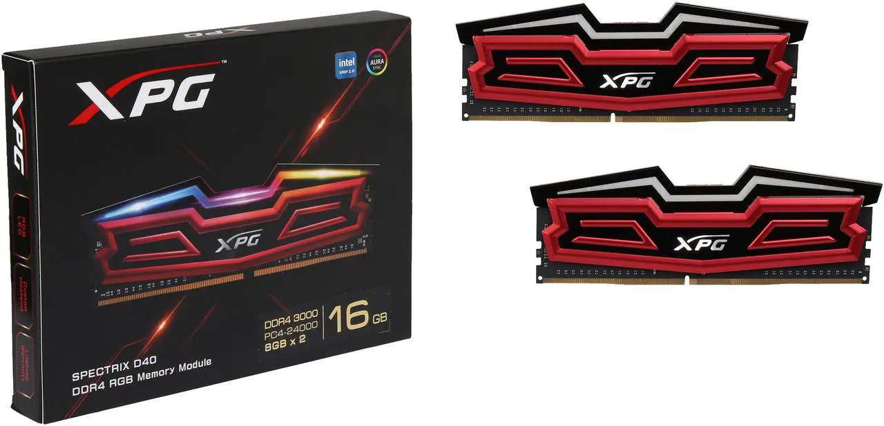 Alt view image 5 of 8 - XPG SPECTRIX D40 16GB (2 x 8GB) DDR4 2400 (PC4 19200) Desktop Memory Model AX4U240038G16-DRS