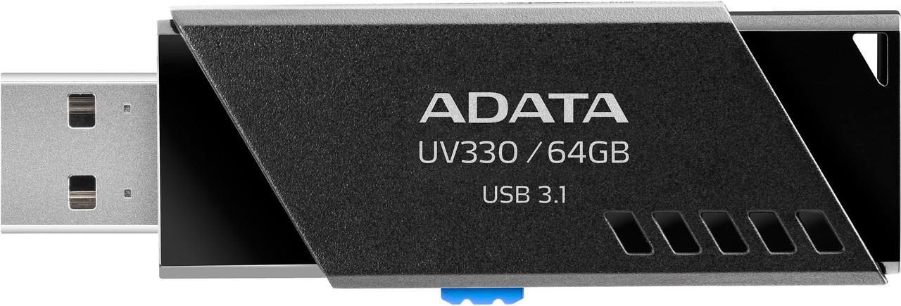 ADATA 64GB UV330 USB 3.1 Flash Drive (AUV330-64G-RBK)