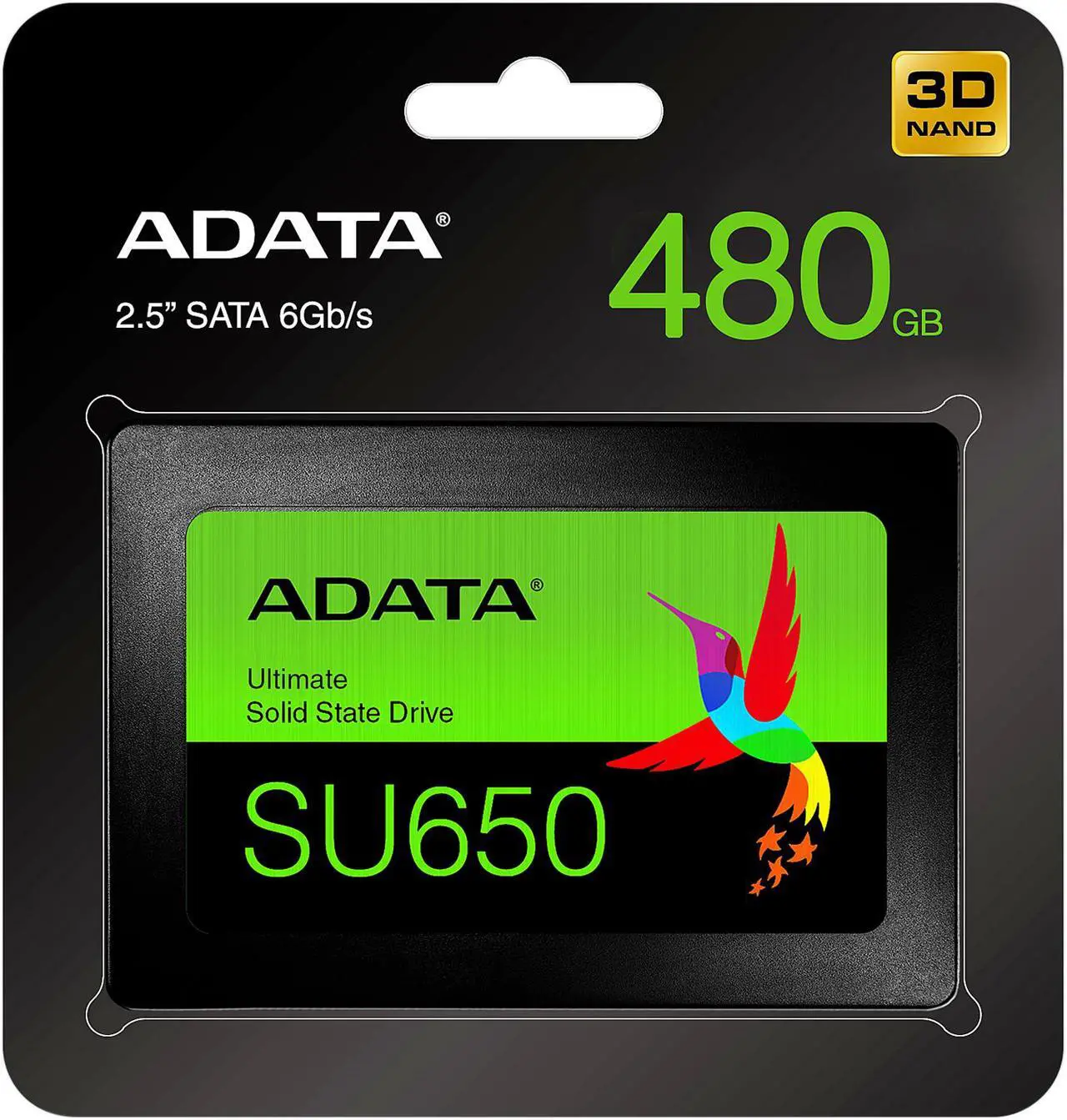 Alt view image 6 of 6 - ADATA Ultimate SU650 2.5" 480GB SATA III 3D NAND Internal Solid State Drive (SSD) ASU650SS-480GT-R
