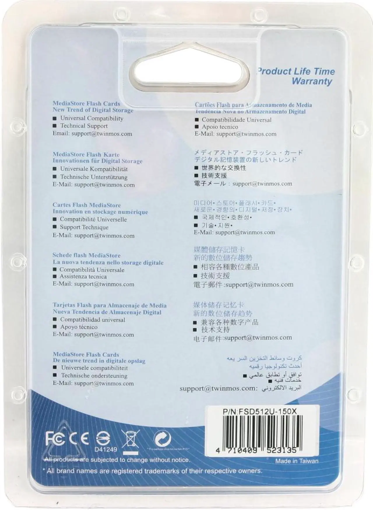 Alt view image 2 of 2 - TwinMOS Ultra-X 512MB Secure Digital (SD) Flash Media Model FSD512U-150X
