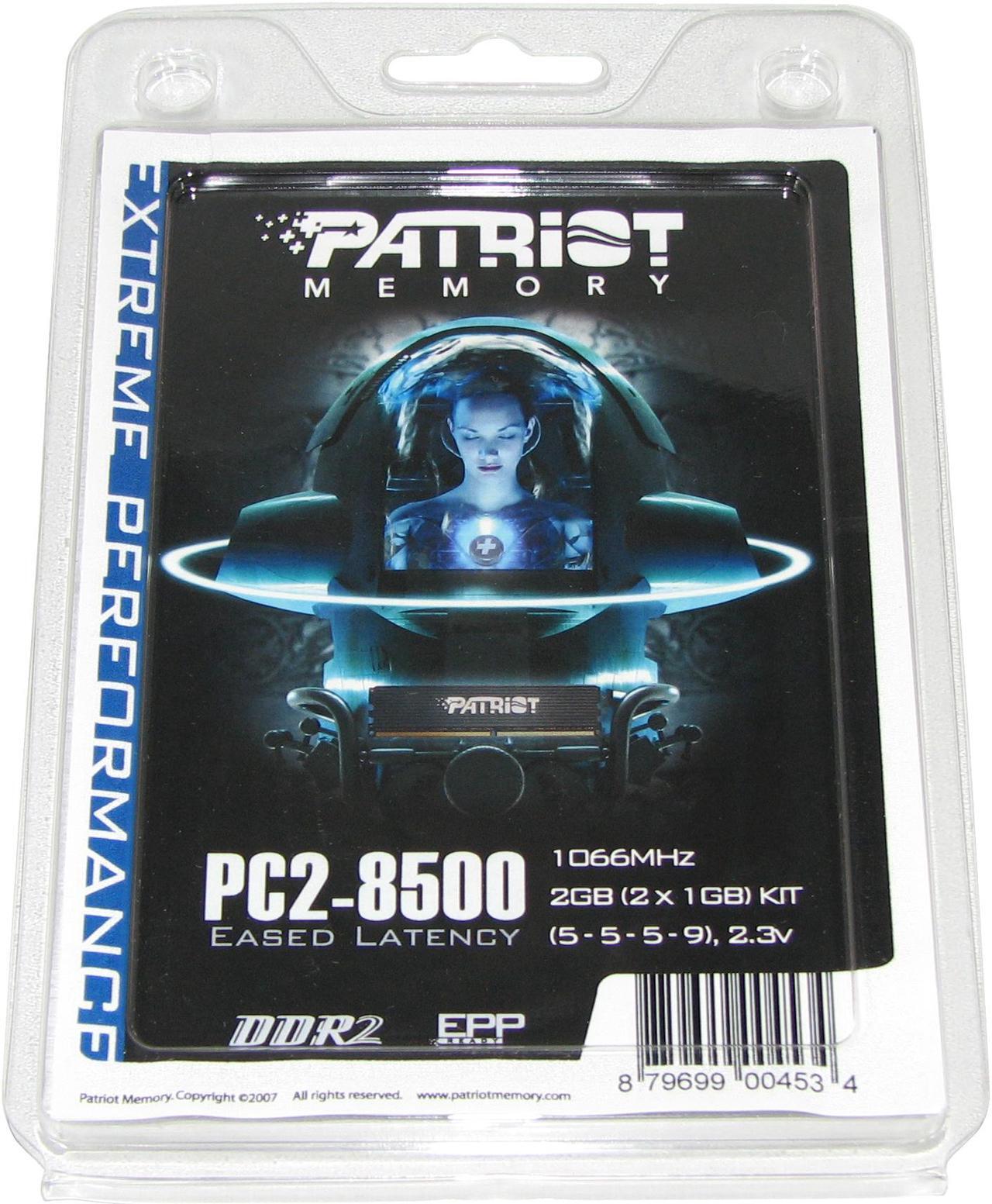 Alt view image 3 of 3 - Patriot Extreme Performance 2GB (2 x 1GB) DDR2 1066 (PC2 8500) Dual Channel Kit Desktop Memory Model PDC22G8500ELK