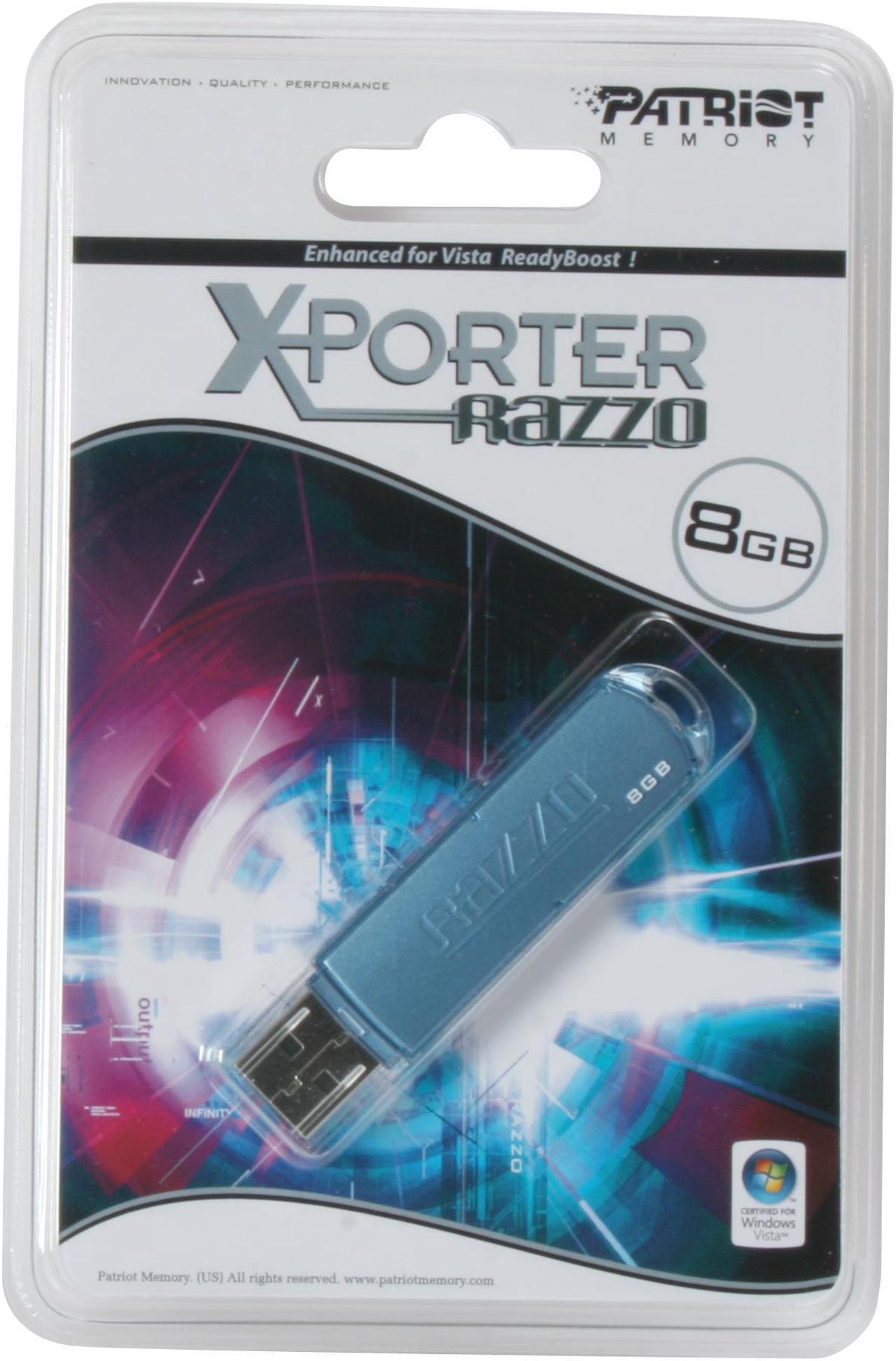 Alt view image 2 of 2 - Patriot Razzo 8GB Flash Drive (USB2.0 Portable) Model PSF8GRUSB