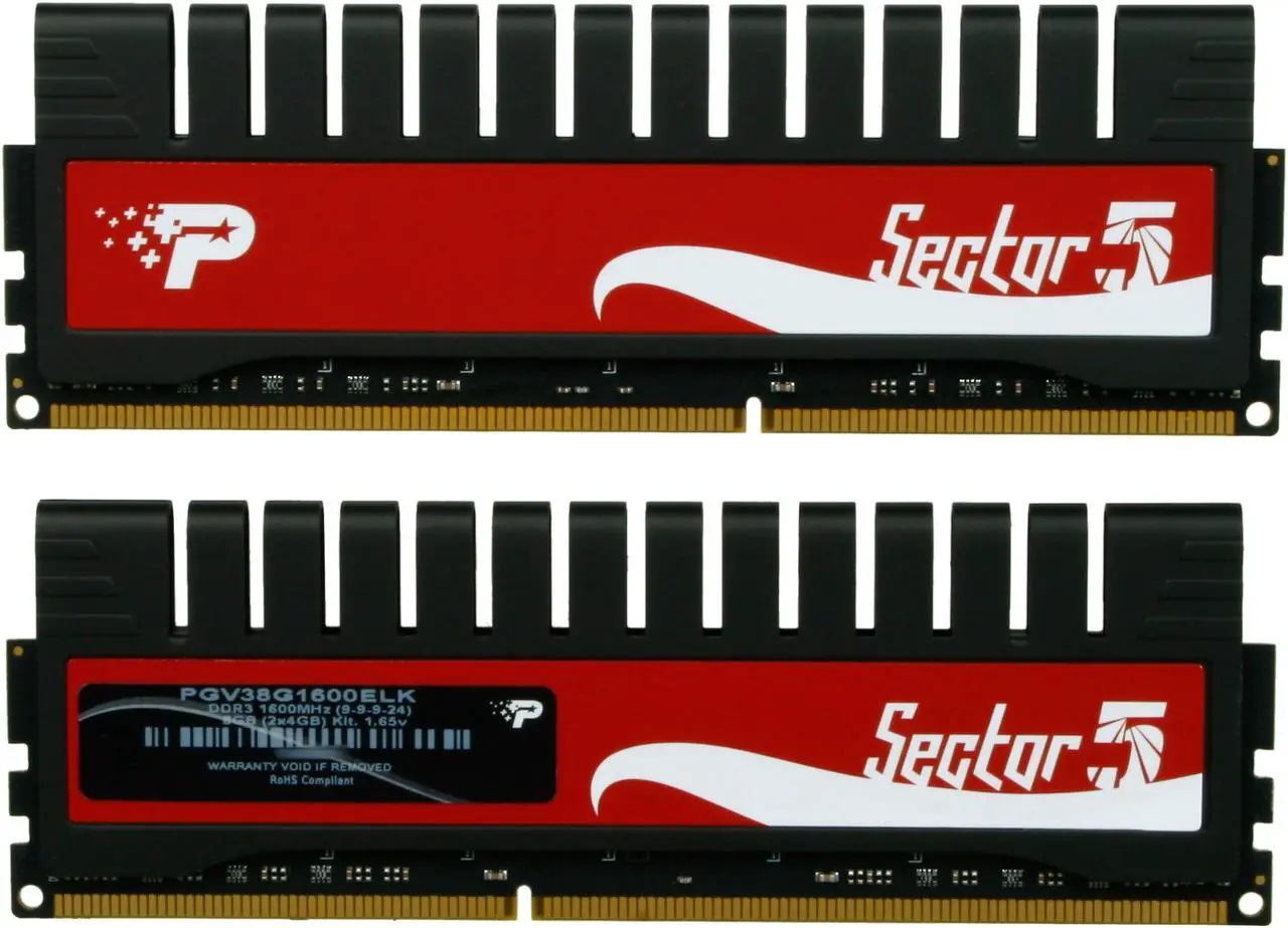 Alt view image 2 of 3 - Patriot G series ‘Sector 5’ Edition 8GB (2 x 4GB) DDR3 1600 (PC3 12800) Desktop Memory Model PGV38G1600ELK