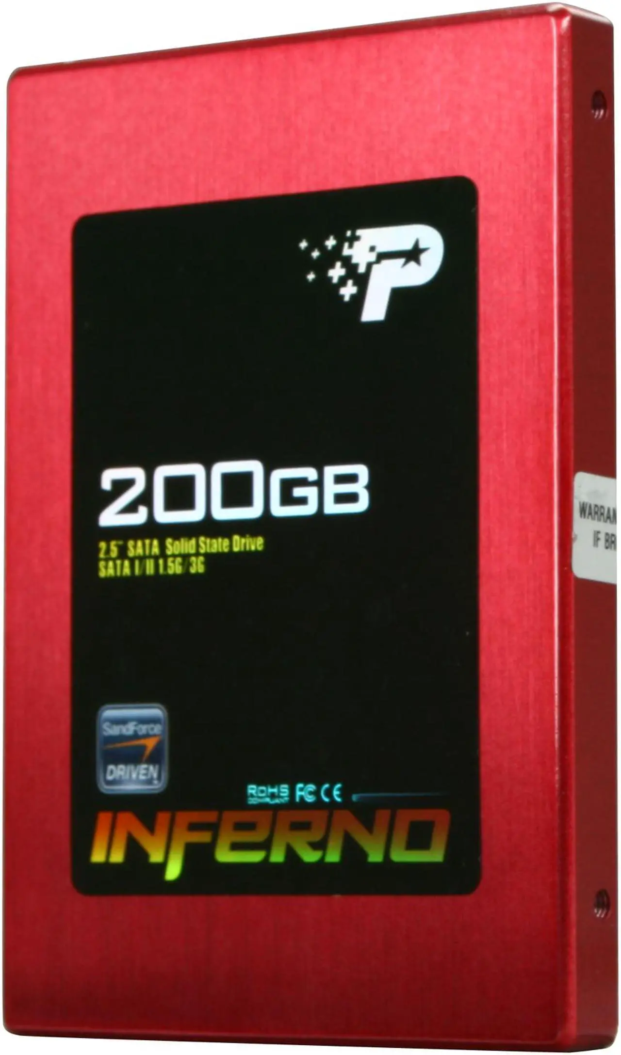 Main image of Patriot Inferno 2.5" 200GB SATA II MLC Internal Solid State Drive (SSD) PI200GS25SSDR