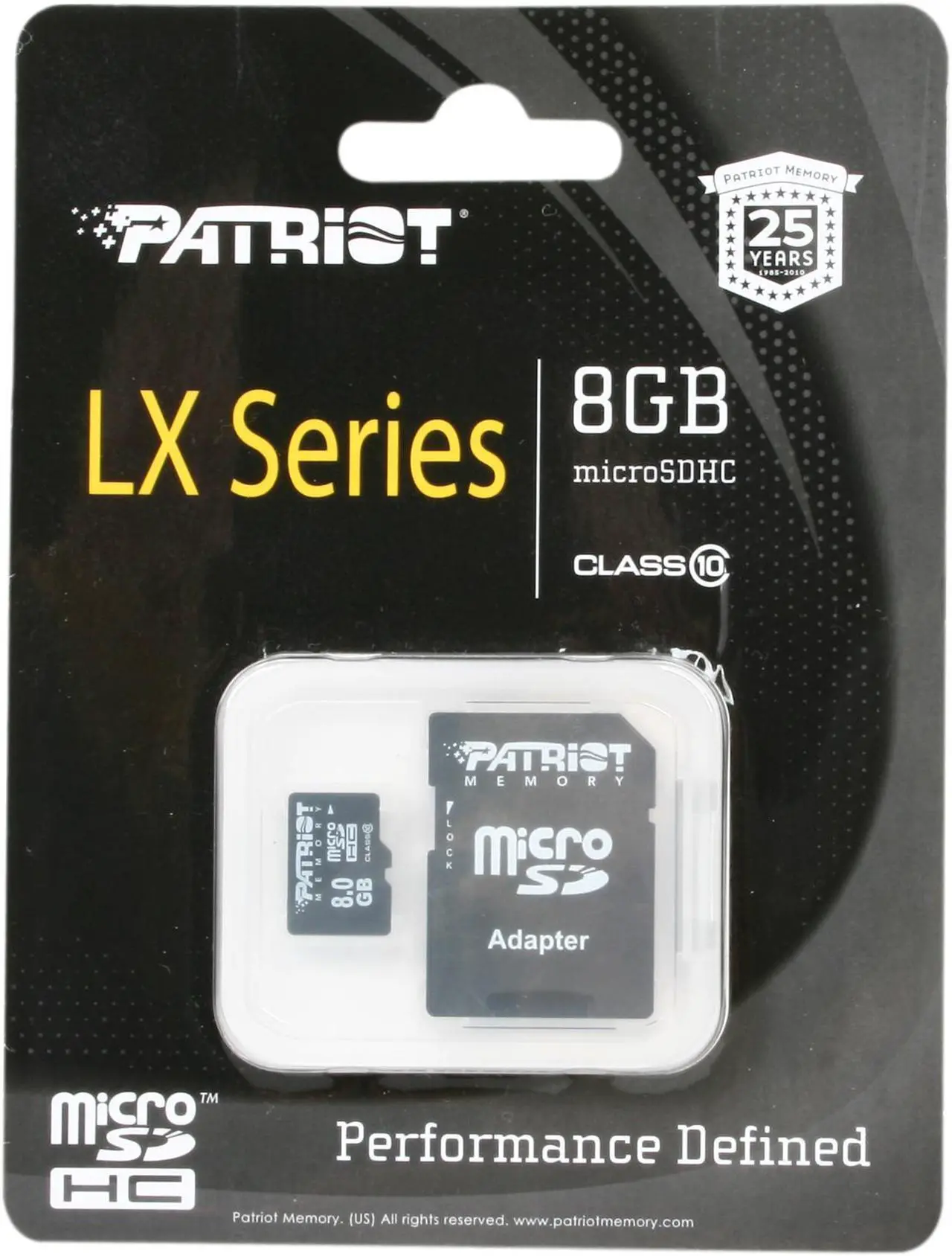 Alt view image 6 of 6 - Patriot LX Series 8GB Class 10 Micro SDHC Flash Card Model PSF8GMCSDHC10