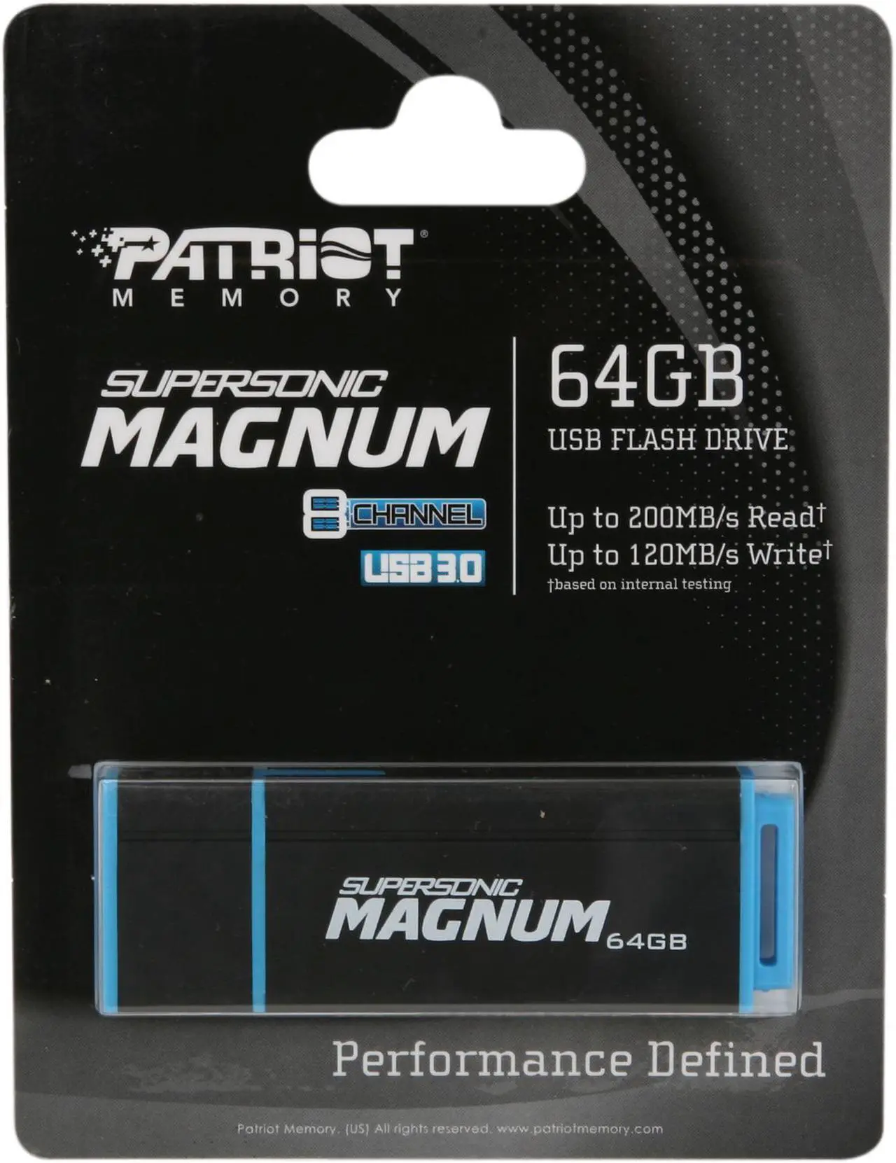 Alt view image 5 of 5 - Patriot Supersonic Magnum 64GB USB 3.0 Flash Drive PEF64GSMNUSB