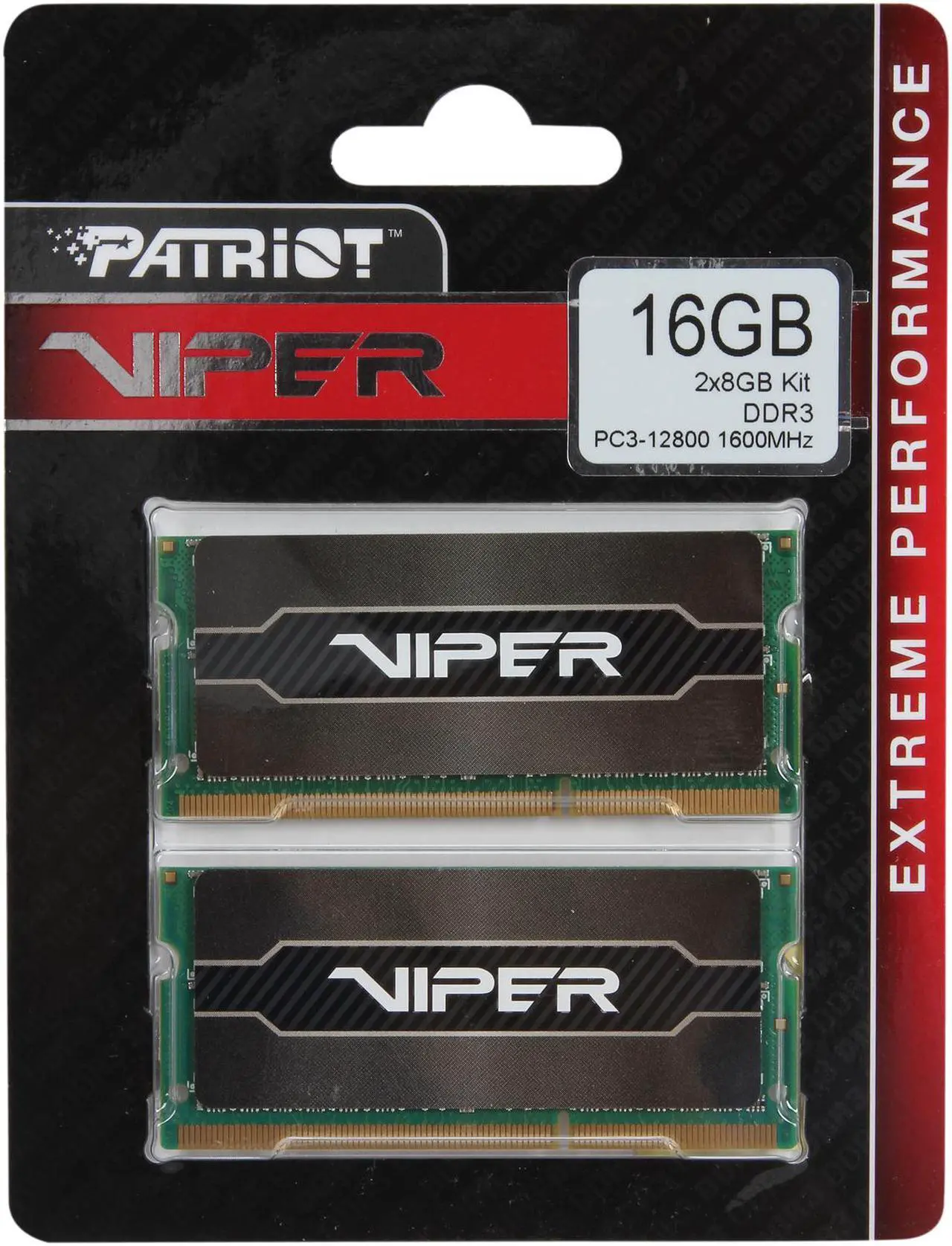 Alt view image 3 of 3 - Patriot Viper SODIMM 16GB (2 x 8G) 204-Pin DDR3 1600 (PC3 12800) Laptop MemoryModel PV316G160LC9SK