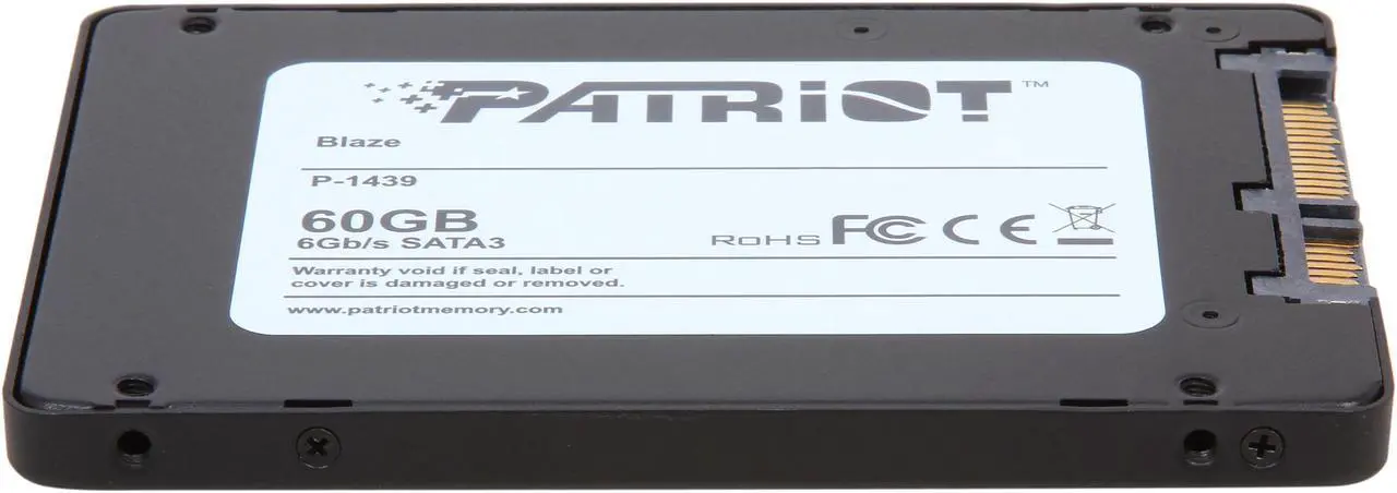 Alt view image 4 of 5 - Patriot Blaze 2.5" 60GB SATA III Internal Solid State Drive (SSD) PB60GS25SSDR