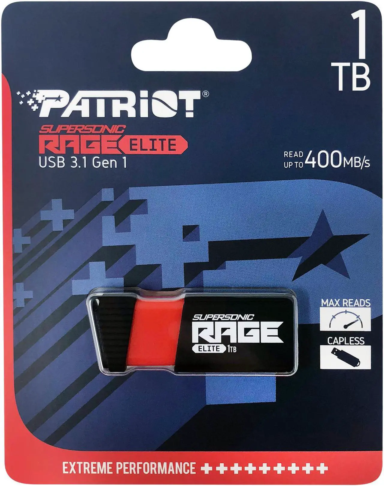 Alt view image 6 of 7 - Patriot Supersonic Rage Elite 1TB USB 3.1, Gen. 1 (USB 3.0) Flash Drive PEF1TBSRE3USB