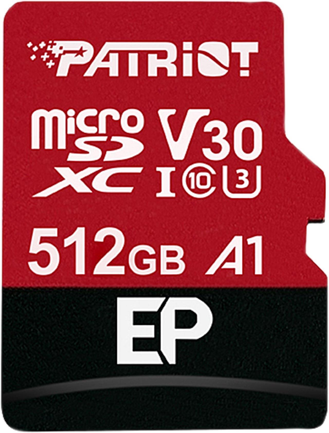 Patriot EP Series 512GB microSDXC Flash Card Model PEF512GEP31MCX