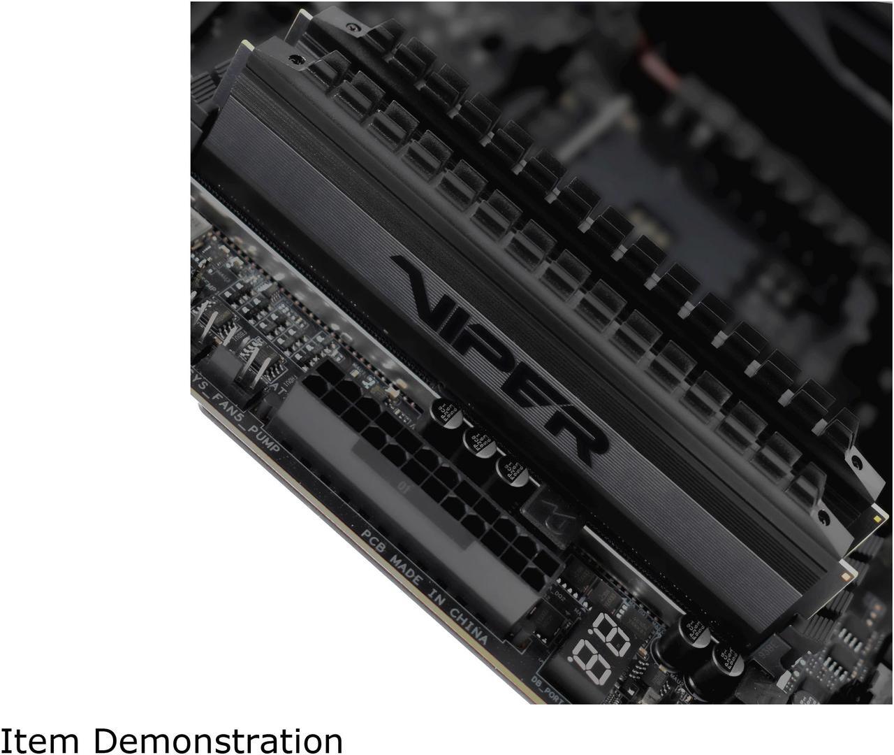 Alt view image 5 of 5 - Patriot Viper 4 Blackout Series 64GB (2 x 32GB) 288-Pin DDR4 SDRAM DDR4 3600 (PC4 28800) Intel XMP 2.0 Desktop Memory Model PVB464G360C8K, AMD Compatible