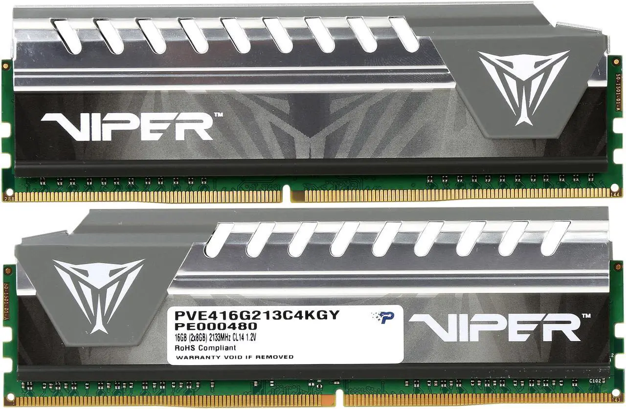 Alt view image 2 of 3 - Patriot Viper Elite 16GB (2 x 8GB) DDR4 2133 (PC4 17000) Memory (Desktop Memory) Model PVE416G213C4KGY