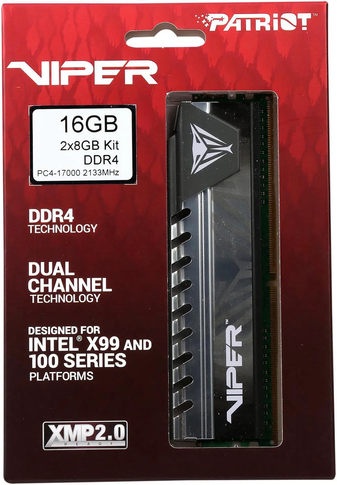 Alt view image 3 of 3 - Patriot Viper Elite 16GB (2 x 8GB) DDR4 2133 (PC4 17000) Memory (Desktop Memory) Model PVE416G213C4KGY