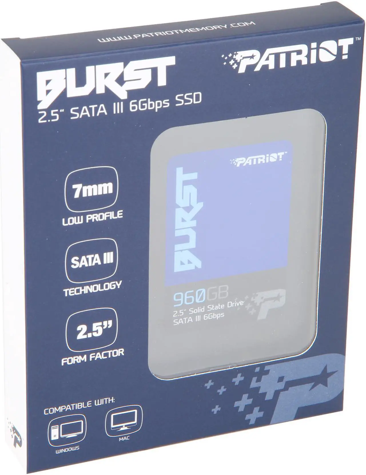 Alt view image 5 of 4 - Patriot Burst 2.5" 960GB SATA III Internal Solid State Drive (SSD) PBU960GS25SSDR