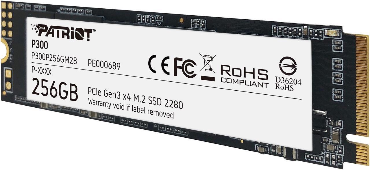 Alt view image 3 of 5 - Patriot P300 M.2 2280 256GB PCIe Gen3 x4, NVMe 1.3 Internal Solid State Drive (SSD) P300P256GM28