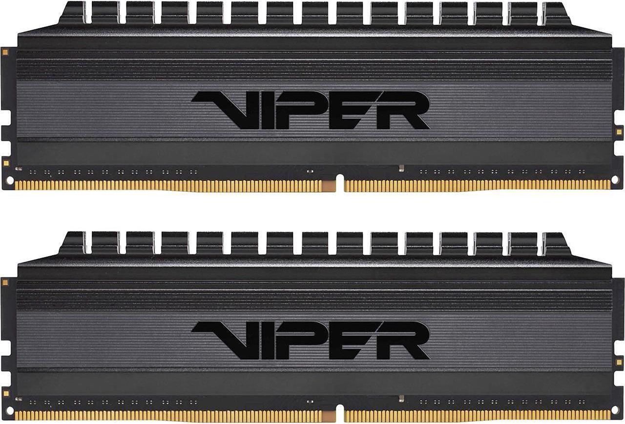 Main image of Patriot Viper 4 Blackout Series 32GB (2 x 16GB) 288-Pin DDR4 SDRAM DDR4 3600 (PC4 28800) Intel XMP 2.0 Desktop Memory Model PVB432G360C8K, AMD Compatible
