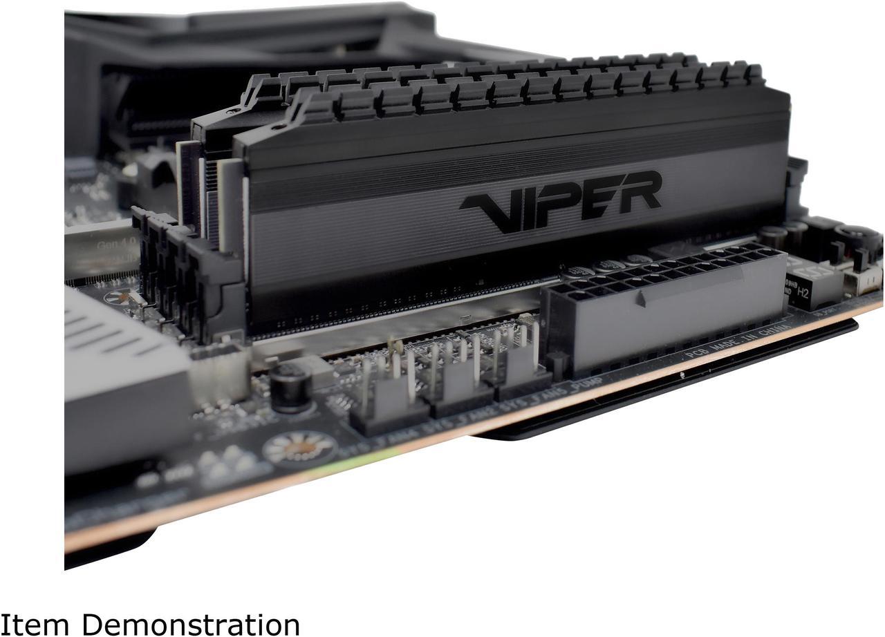Alt view image 2 of 4 - Patriot Viper 4 Blackout Series 32GB (2 x 16GB) 288-Pin DDR4 SDRAM DDR4 3600 (PC4 28800) Intel XMP 2.0 Desktop Memory Model PVB432G360C8K, AMD Compatible