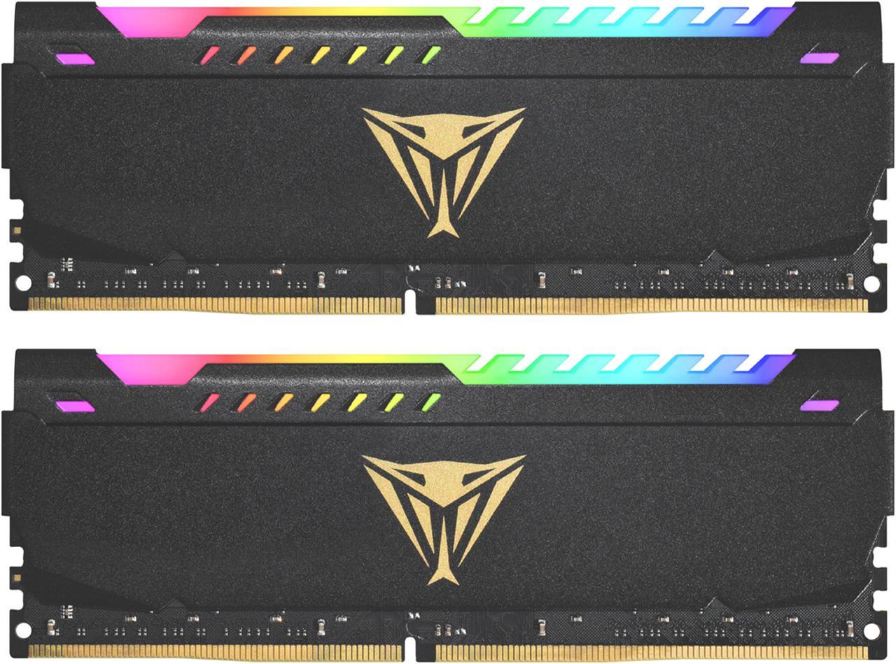 Patriot Viper Steel RGB 16GB (2 x 8GB) DDR4 3600 (PC4 28800) Desktop Memory Model PVSR416G360C0K