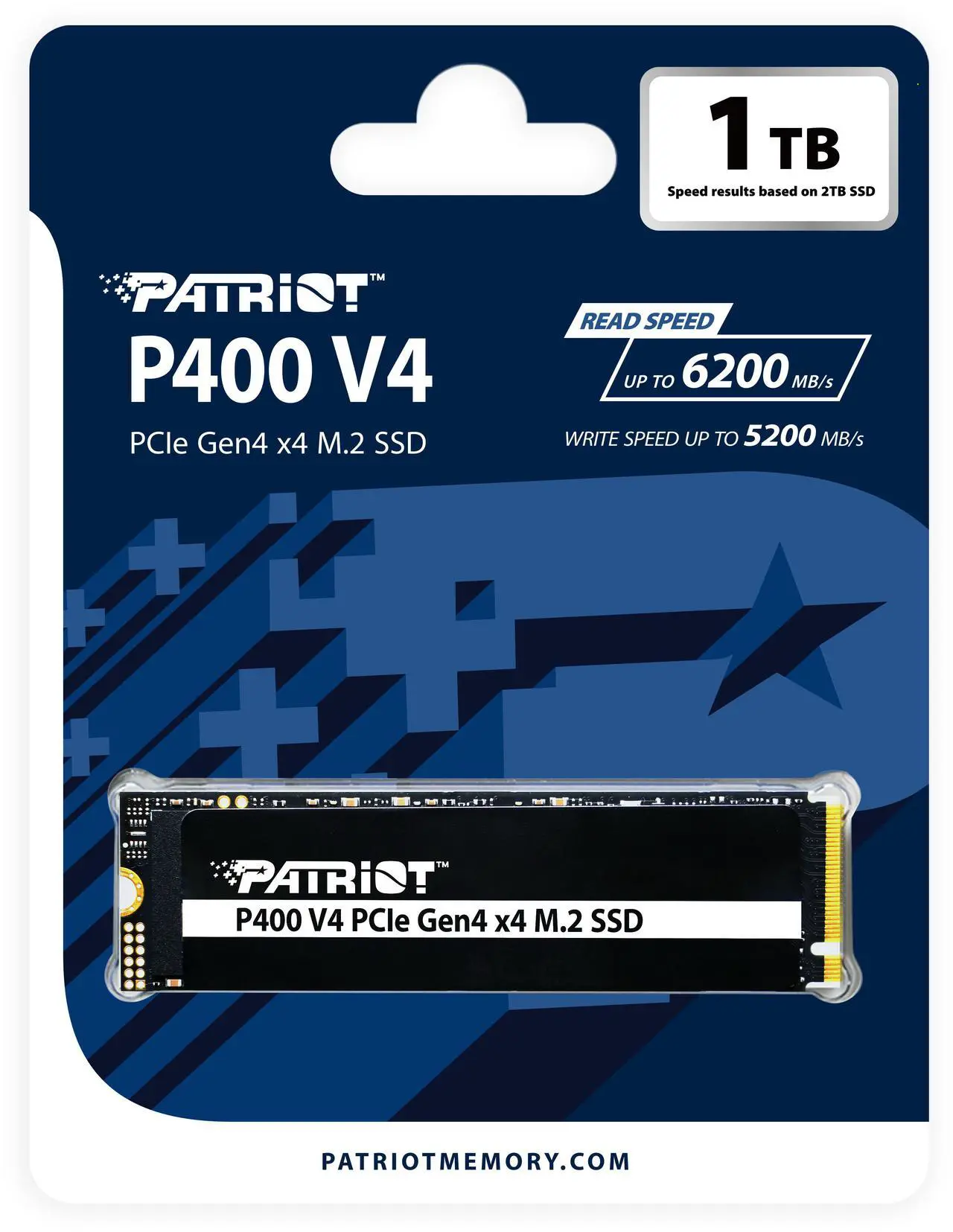 Alt view image 5 of 6 - Patriot P400 V4 M.2 PCIe Gen 4 x4 1TB SSD, Solid State Drive P400VP1TBM28H Up to 6000 MB/s