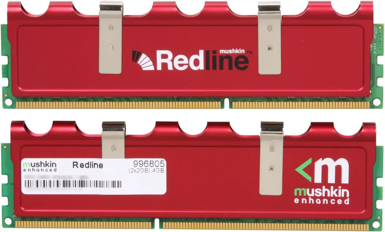 Alt view image 2 of 3 - Mushkin Enhanced Redline 4GB (2 x 2GB) DDR3 1600 (PC3 12800) Desktop Memory Model 996805