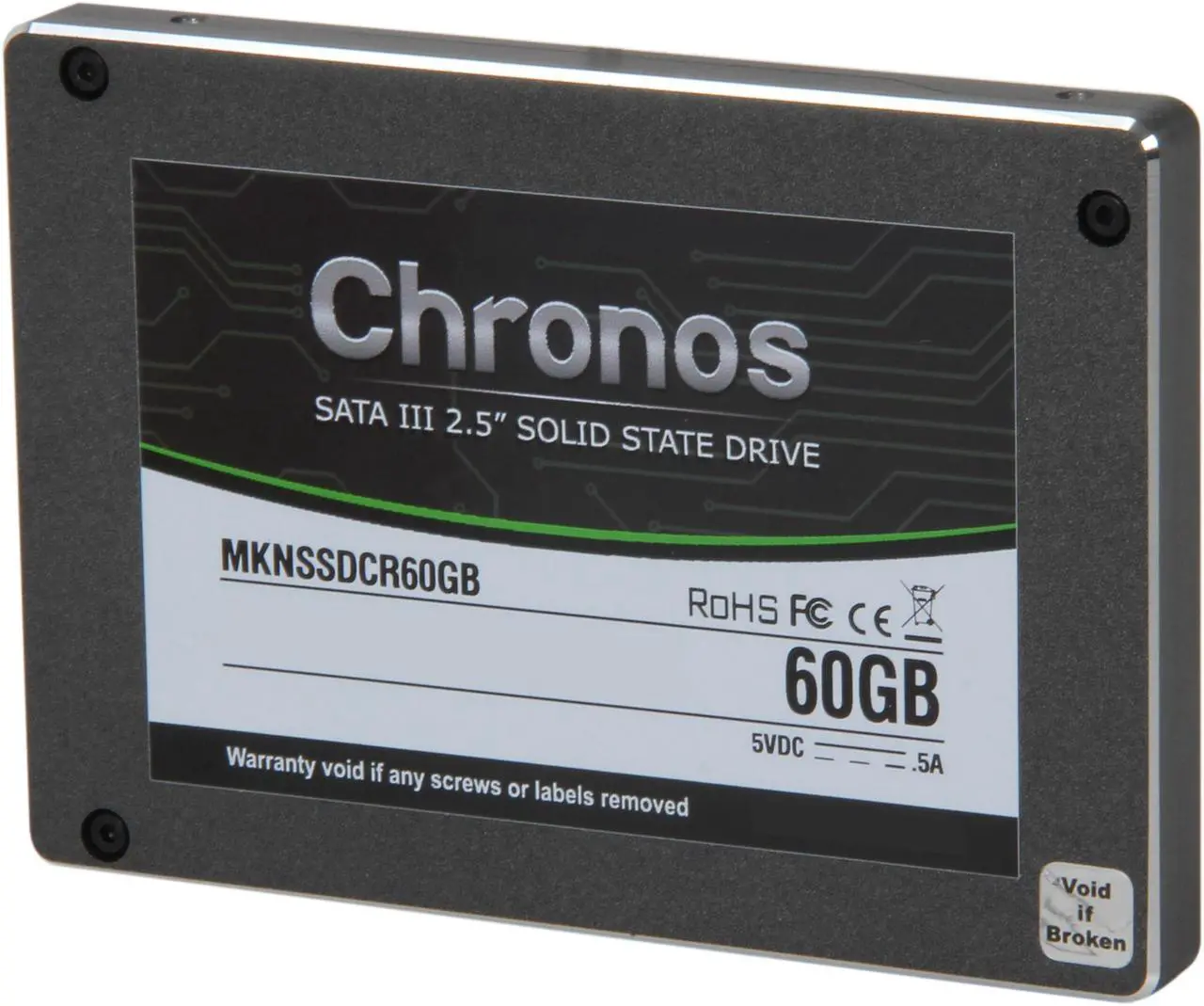 Alt view image 2 of 6 - Mushkin Enhanced Chronos 2.5" 60GB SATA III Asynchronous MLC Internal Solid State Drive (SSD) MKNSSDCR60GB