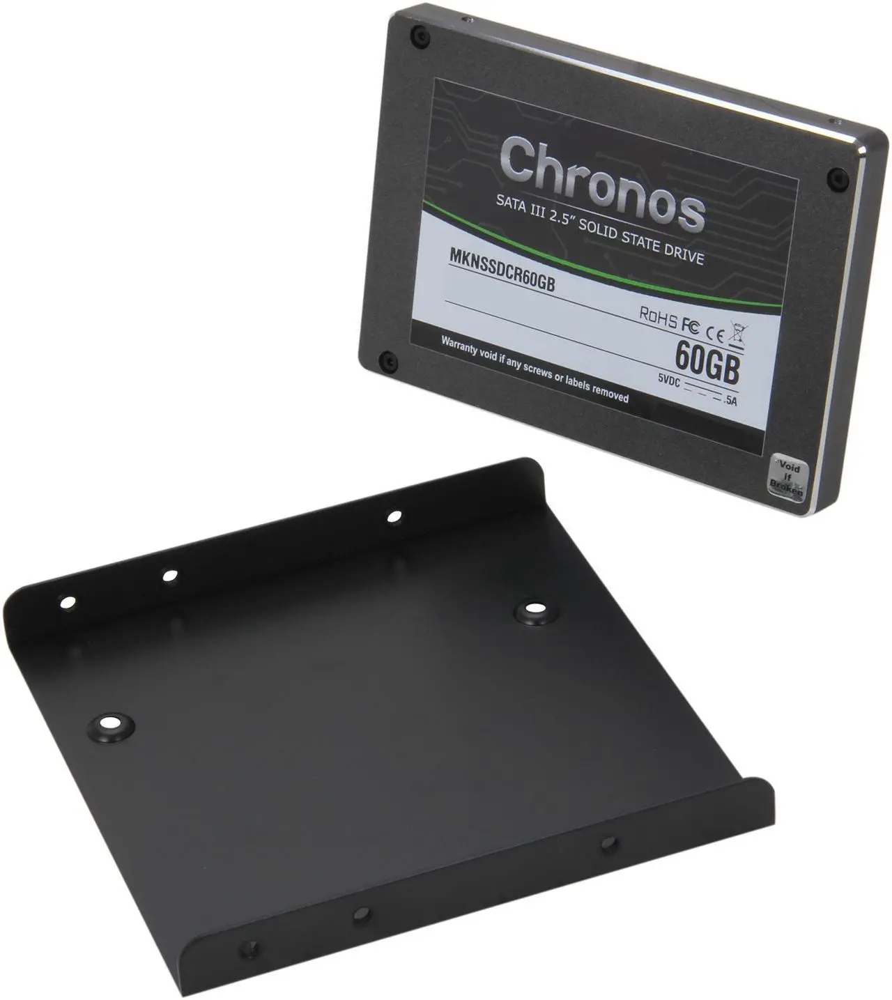 Alt view image 6 of 6 - Mushkin Enhanced Chronos 2.5" 60GB SATA III Asynchronous MLC Internal Solid State Drive (SSD) MKNSSDCR60GB
