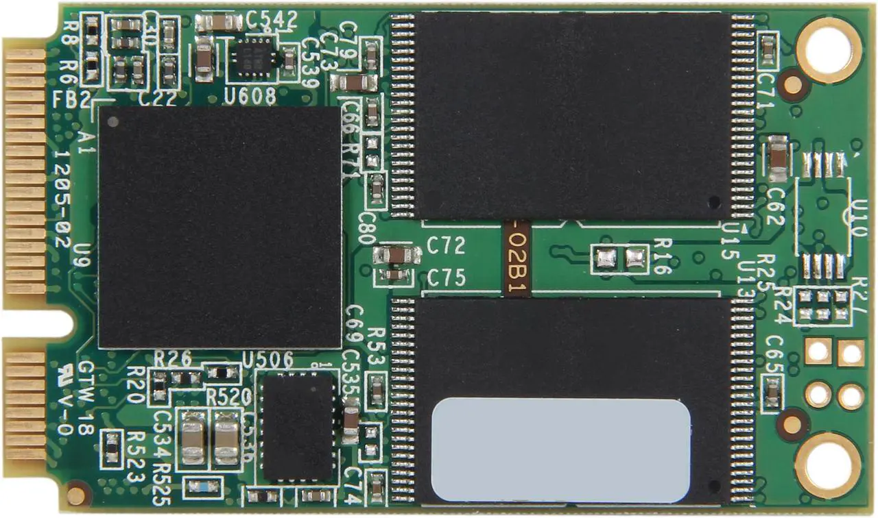 Alt view image 2 of 3 - Mushkin Enhanced Atlas Series 120GB Mini-SATA (mSATA) MLC Internal Solid State Drive (SSD) MKNSSDAT120GB-V