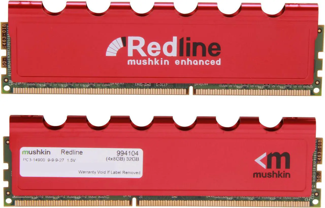 Alt view image 2 of 3 - Mushkin Enhanced Redline 32GB (4 x 8GB) DDR3 1866 (PC3 14900) Desktop Memory Model 994104
