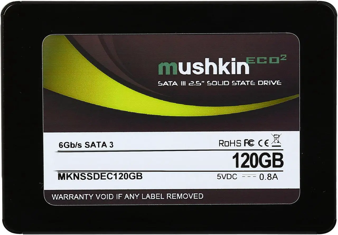 Alt view image 3 of 5 - Mushkin Enhanced ECO2 2.5" 120GB SATA III MLC Internal Solid State Drive (SSD) MKNSSDEC120GB