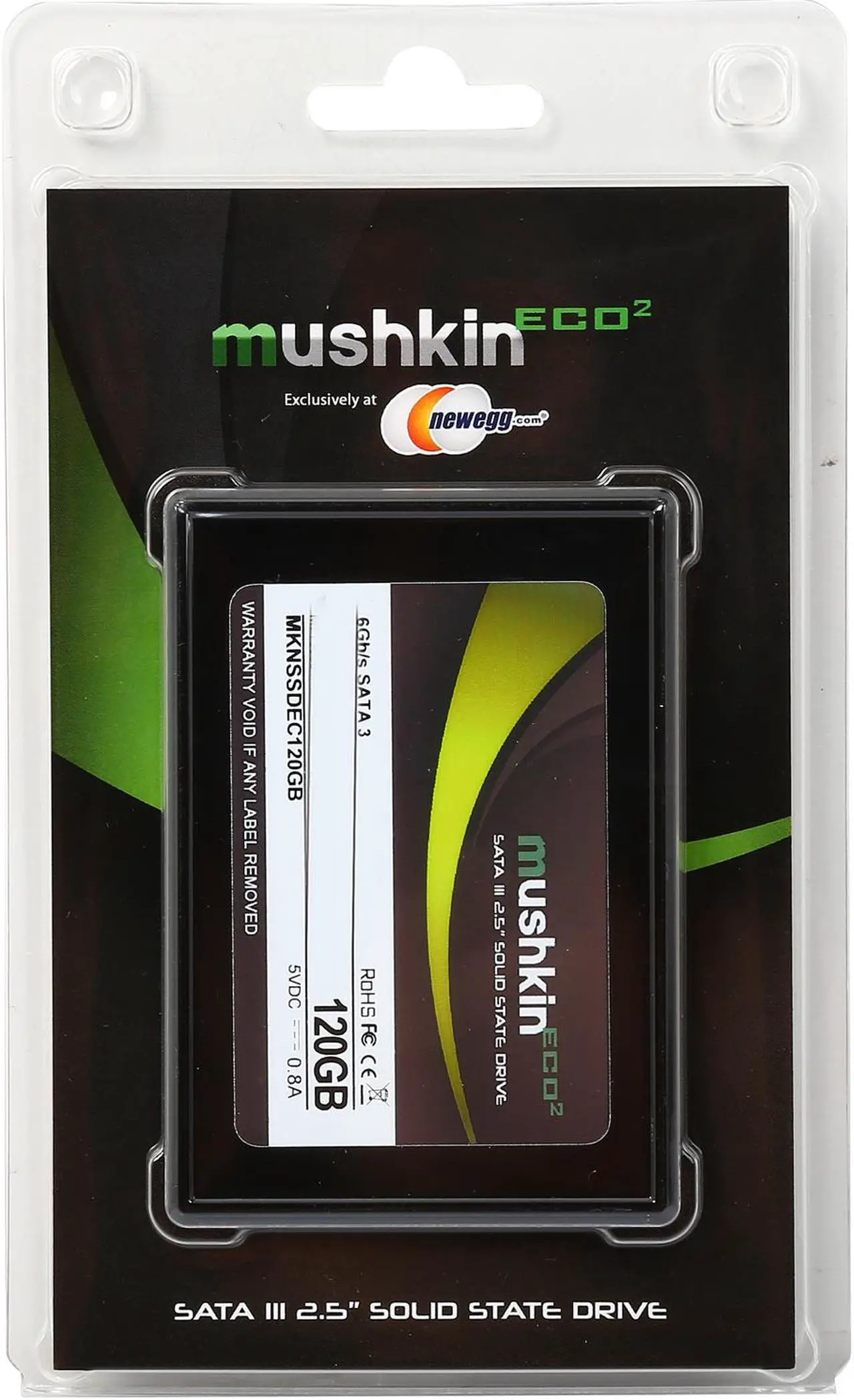 Alt view image 6 of 5 - Mushkin Enhanced ECO2 2.5" 120GB SATA III MLC Internal Solid State Drive (SSD) MKNSSDEC120GB