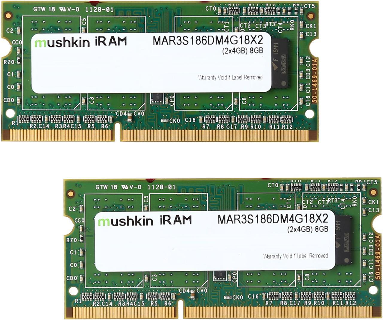 Mushkin Enhanced iRam 8GB (2 x 4GB) DDR3L 1866 (PC3L 14900) Memory for Late-2015 iMac (Core i5/i7) Model MAR3S186DM4G18X2