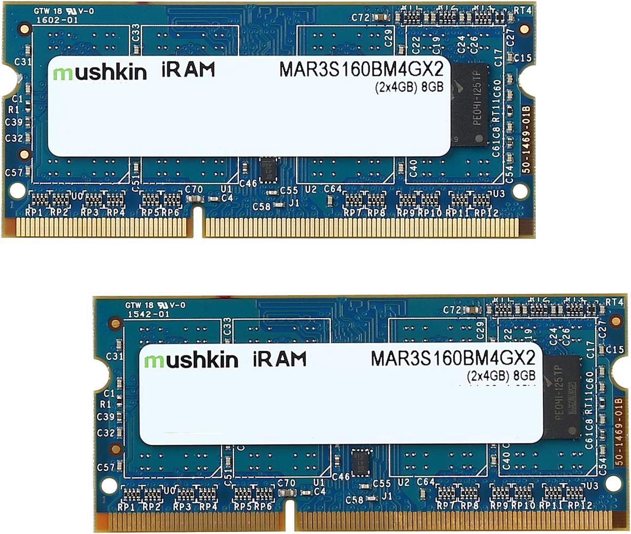 Mushkin Enhanced iRam 8GB (2 x 4GB) DDR3L 1600 (PC3L 12800) Memory for Apple Model MAR3S160BM4GX2